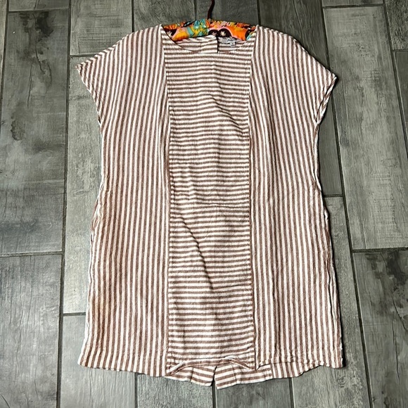 MADEWELL Stripe-Play Button-Back Dress MEDIUM - Picture 2 of 9
